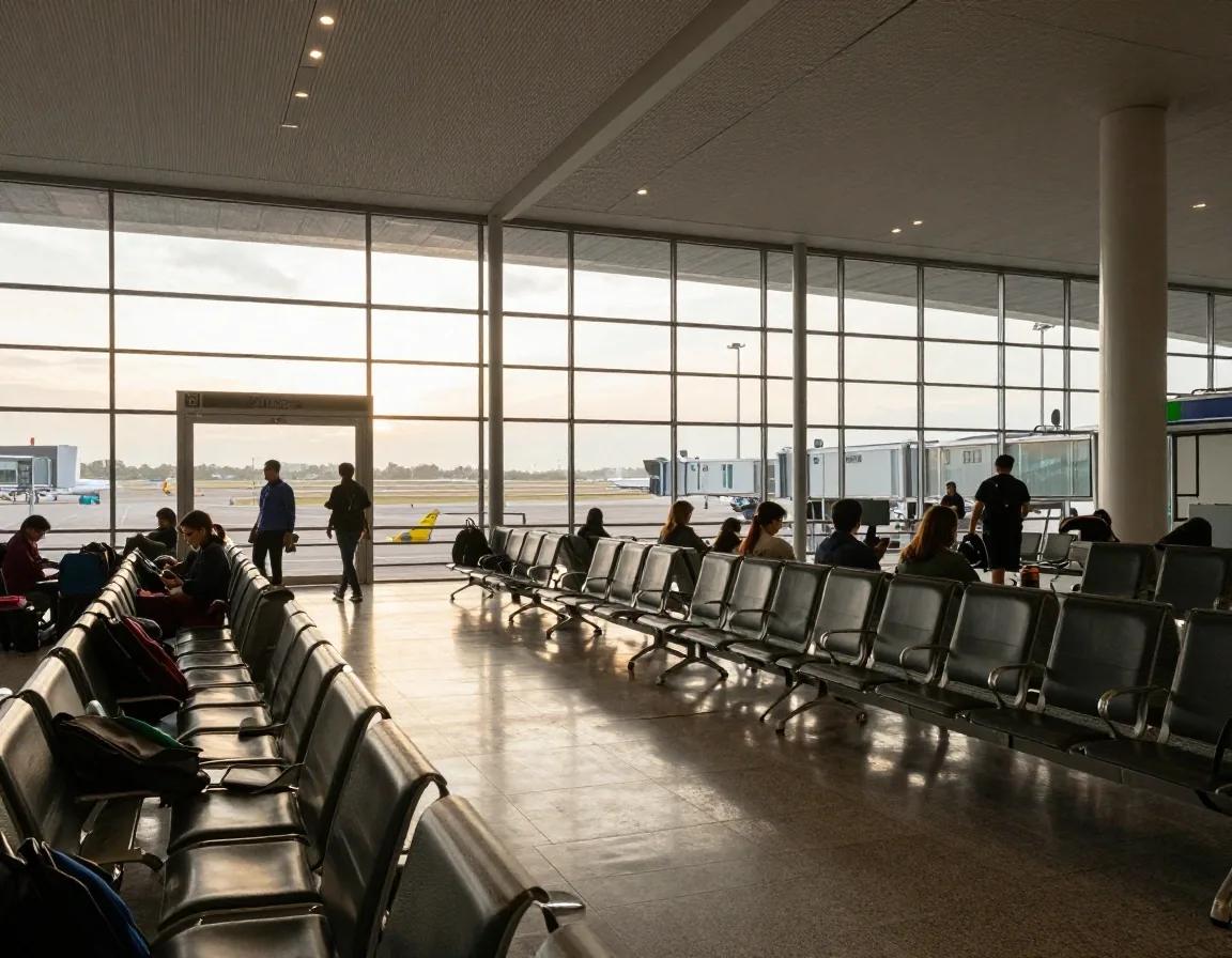 Manos ordenando expediente con pasaporte y carta de admisión